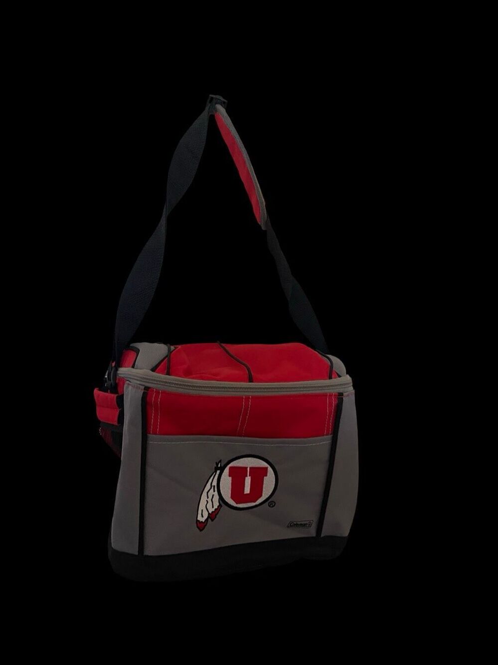Coleman Red Gray Black Utah Utes Halftime Lunch Cooler Bag